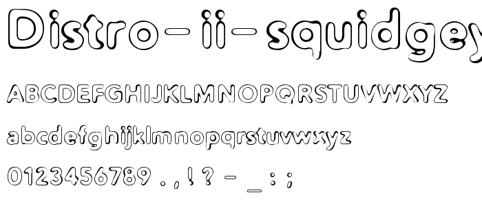 Distro II Squidgey font