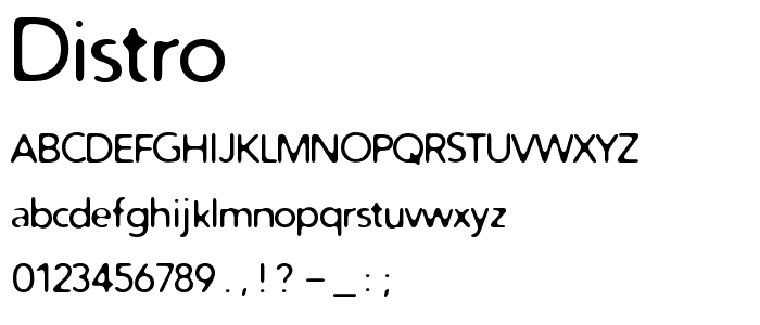 Distro font