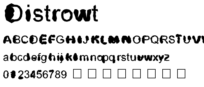 Distrowt font