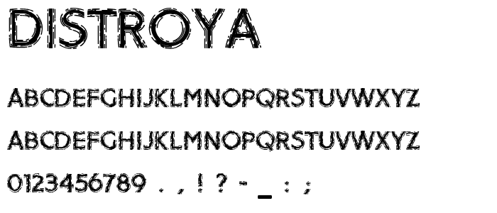 DistroyA font
