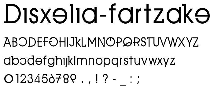 Disxelia Fartzake font
