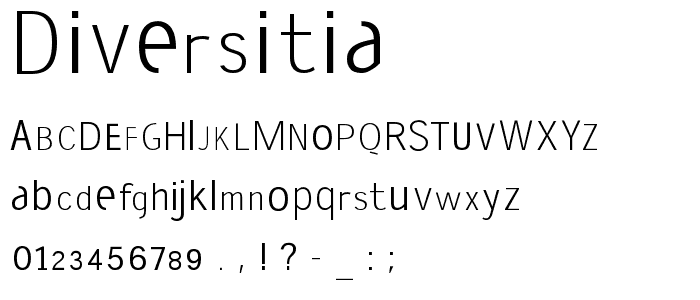 Diversitia font