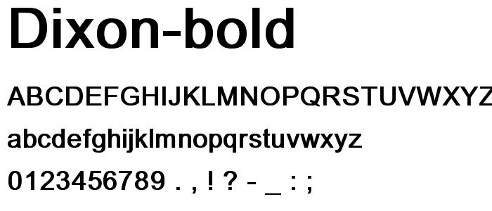 Dixon Bold font