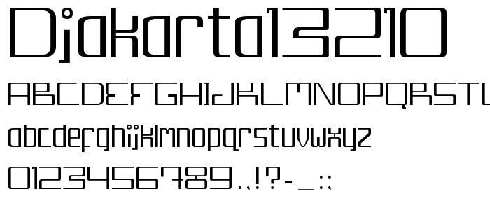 Djakarta13210 font