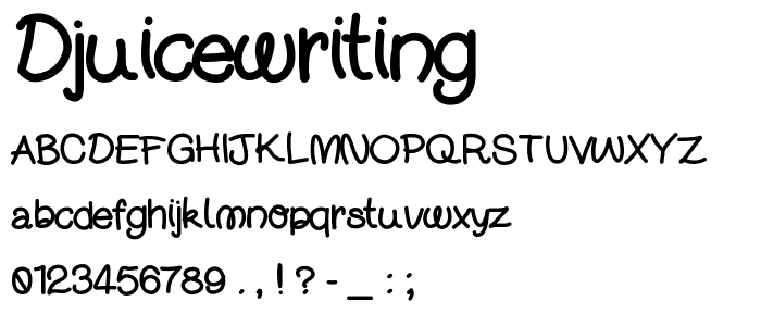 DjuiceWriting font