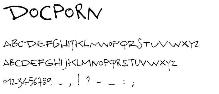 Docporn font