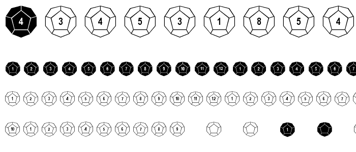 Dodecahedron font