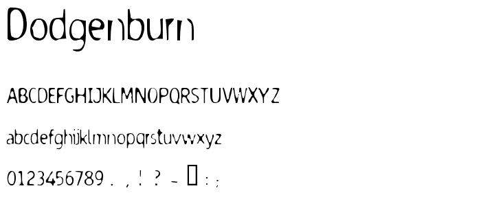 Dodgenburn font