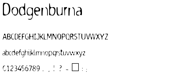 DodgenburnA font