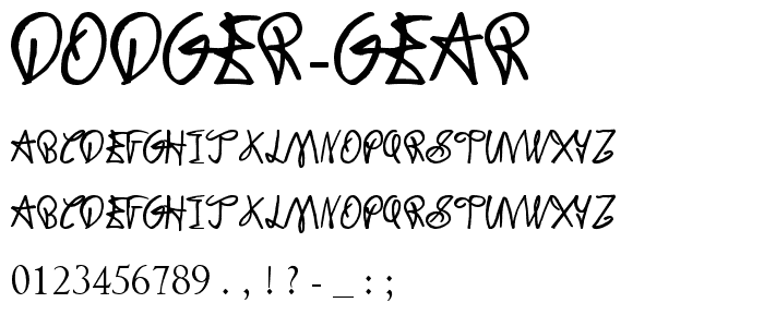 Dodger Gear font
