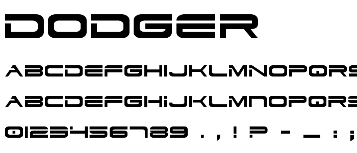 Dodger font