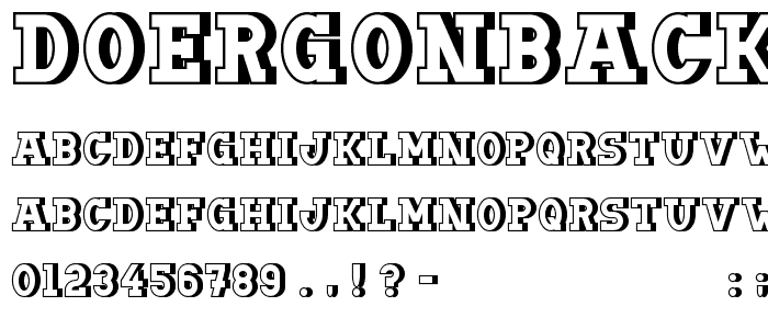 DoergonBackshift font