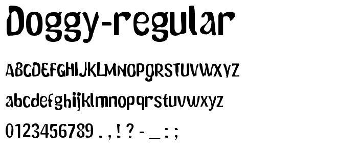 Doggy Regular font