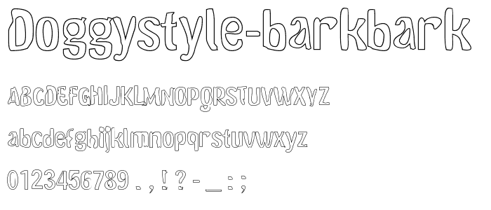 DoggyStyle BarkBark font