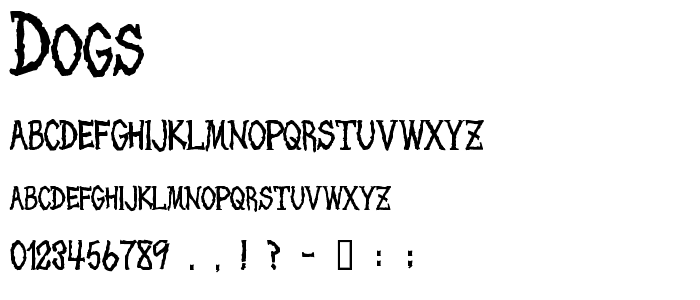 Dogs font