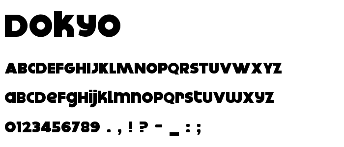 Dokyo font