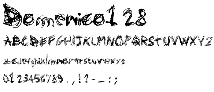 Domenico128 font