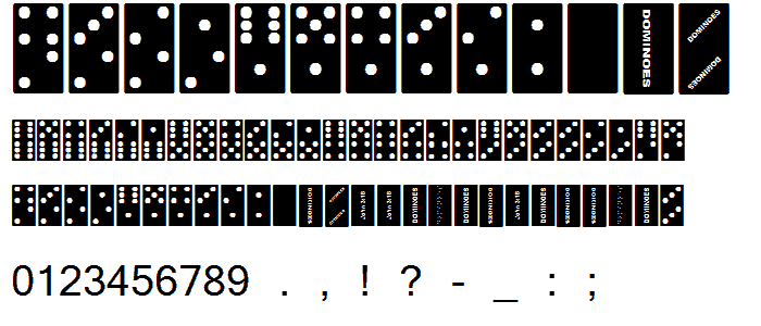 Dominoes font