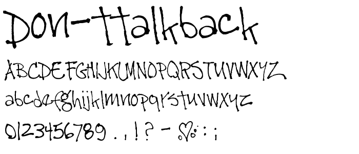 Don tTalkBack font