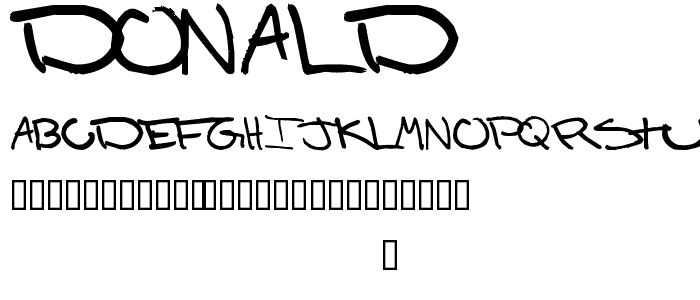 Donald font