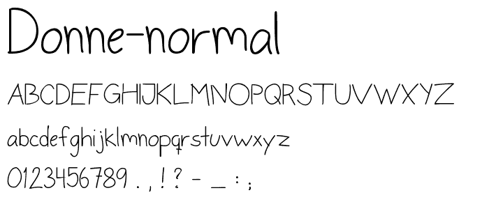 Donne Normal font