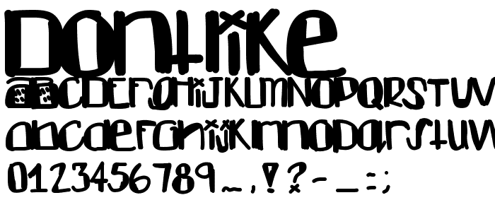 DontLike font