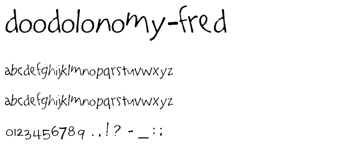 Doodolonomy Fred font
