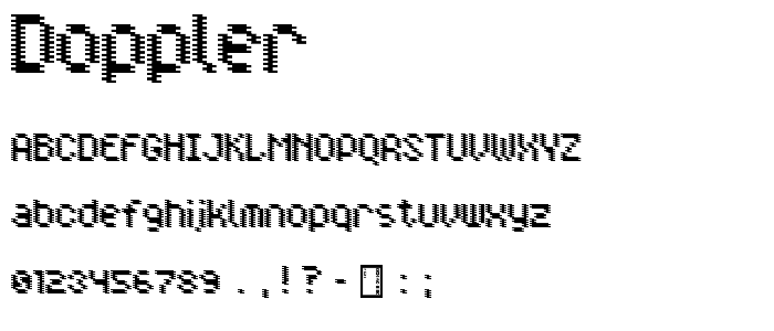 Doppler font