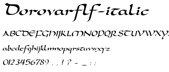 DorovarFLF-Italic font