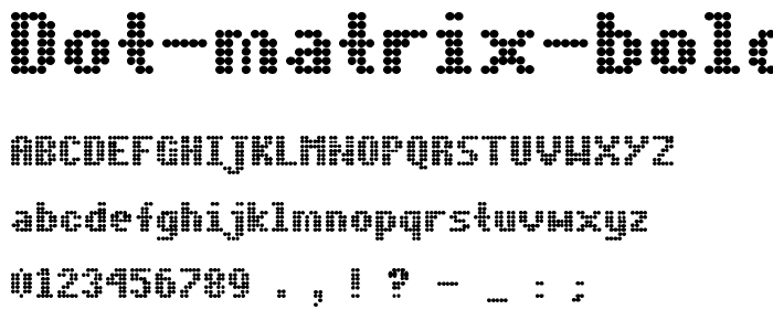 Dot Matrix Bold font