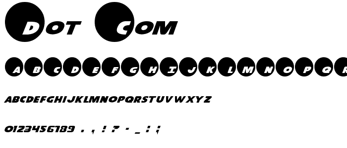 Dot.com font