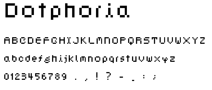 Dotphoria font