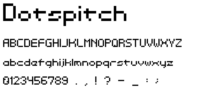 Dotspitch font