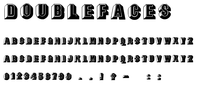 DoubleFaces font