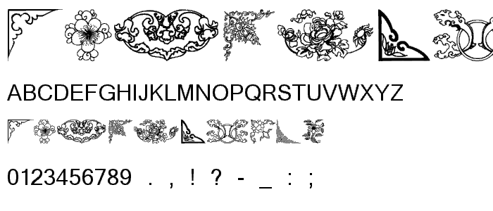 Dover Chinese Motif Design font