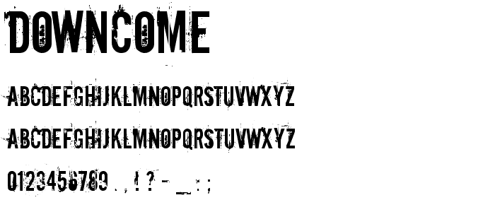 Downcome font