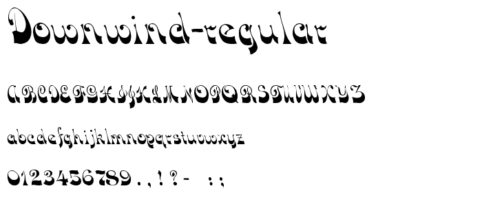 Downwind Regular font