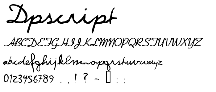 DpScript font