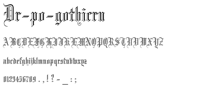 Dr Po GothicRu font