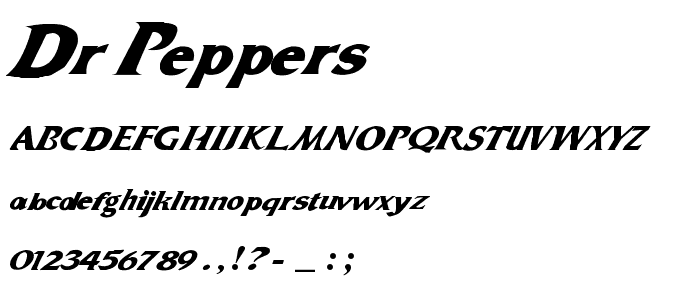 Dr.Peppers font