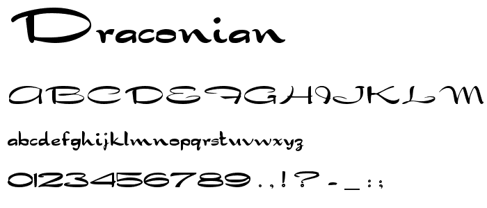 Draconian font