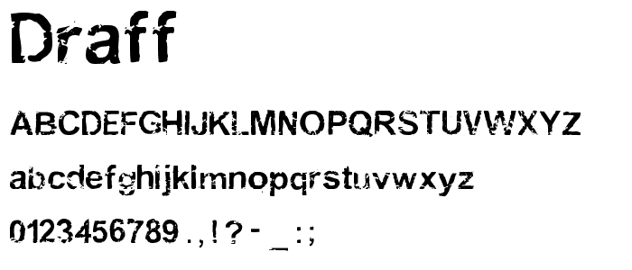 Draff font