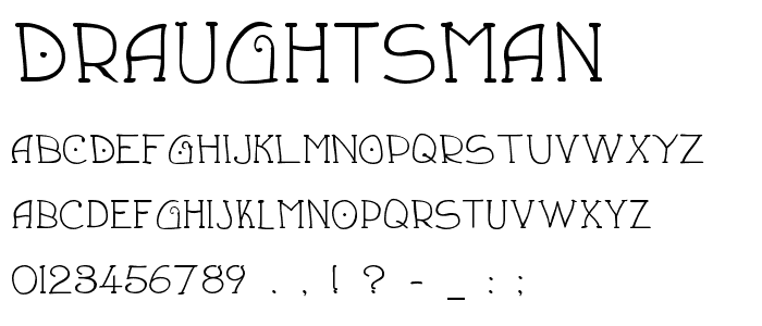 Draughtsman font