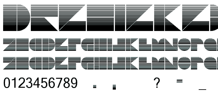 DrebiekExpandedStripes font