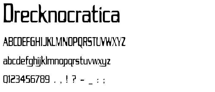 Drecknocratica font