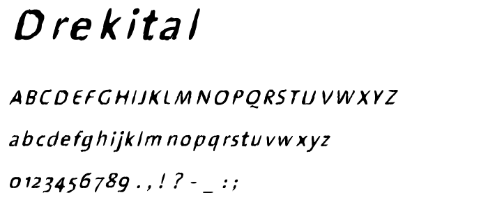 DrekItal font