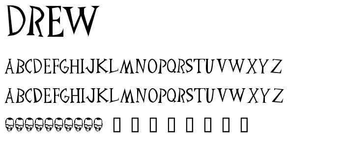 Drew font