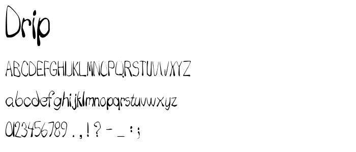 Drip font