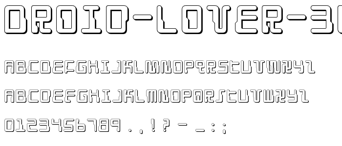 Droid Lover 3D font