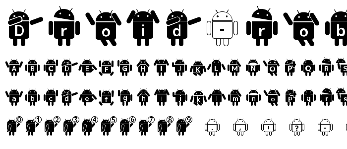 Droid Robot JapaneseRegular font
